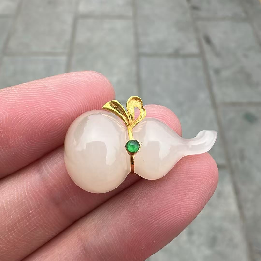 和田玉葫芦吊坠 6.13小王子 卡28左右