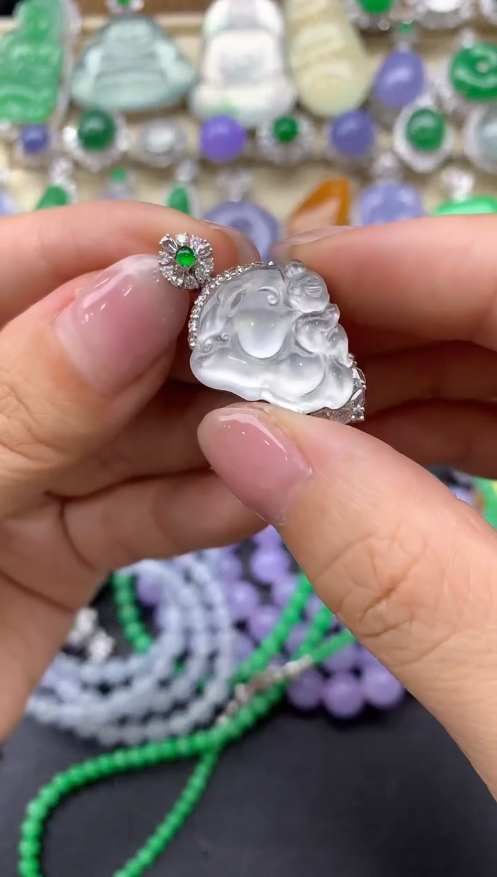 【闪购商品】翡翠颈饰18K金镶嵌419-中国好珍宝