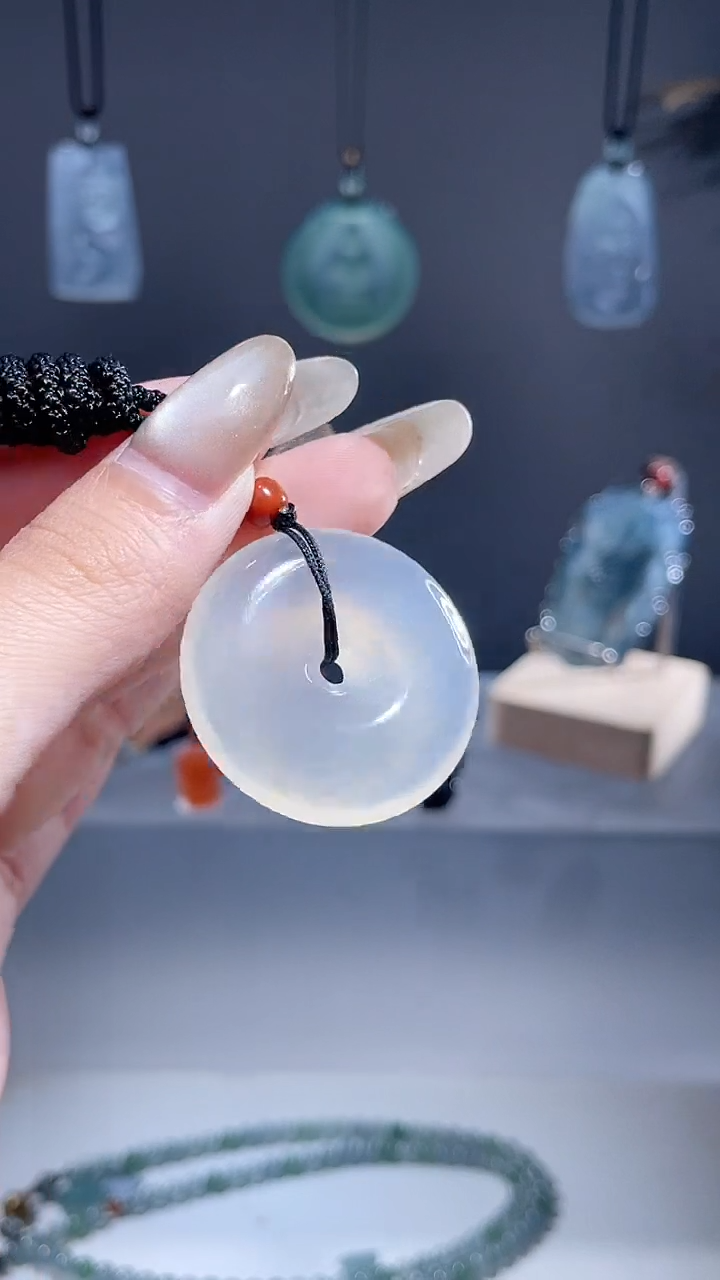 未镶嵌颈饰玛瑙/玉髓平安扣 多样性发1