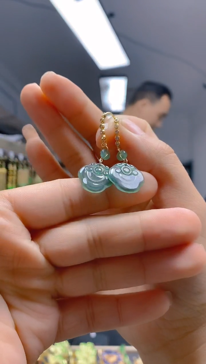 【闪购商品】翡翠耳饰合金0271翡翠耳钩