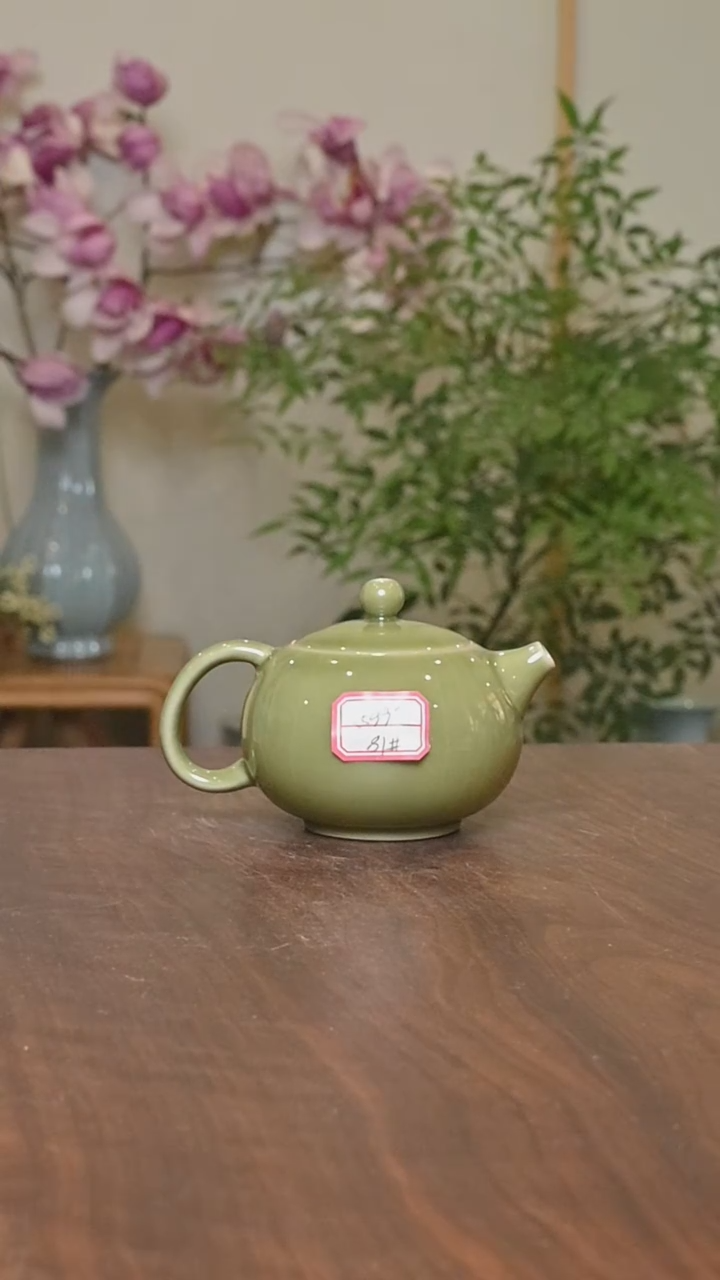 其他81#微瑕矿石釉朱家汝窑西施壶150毫升