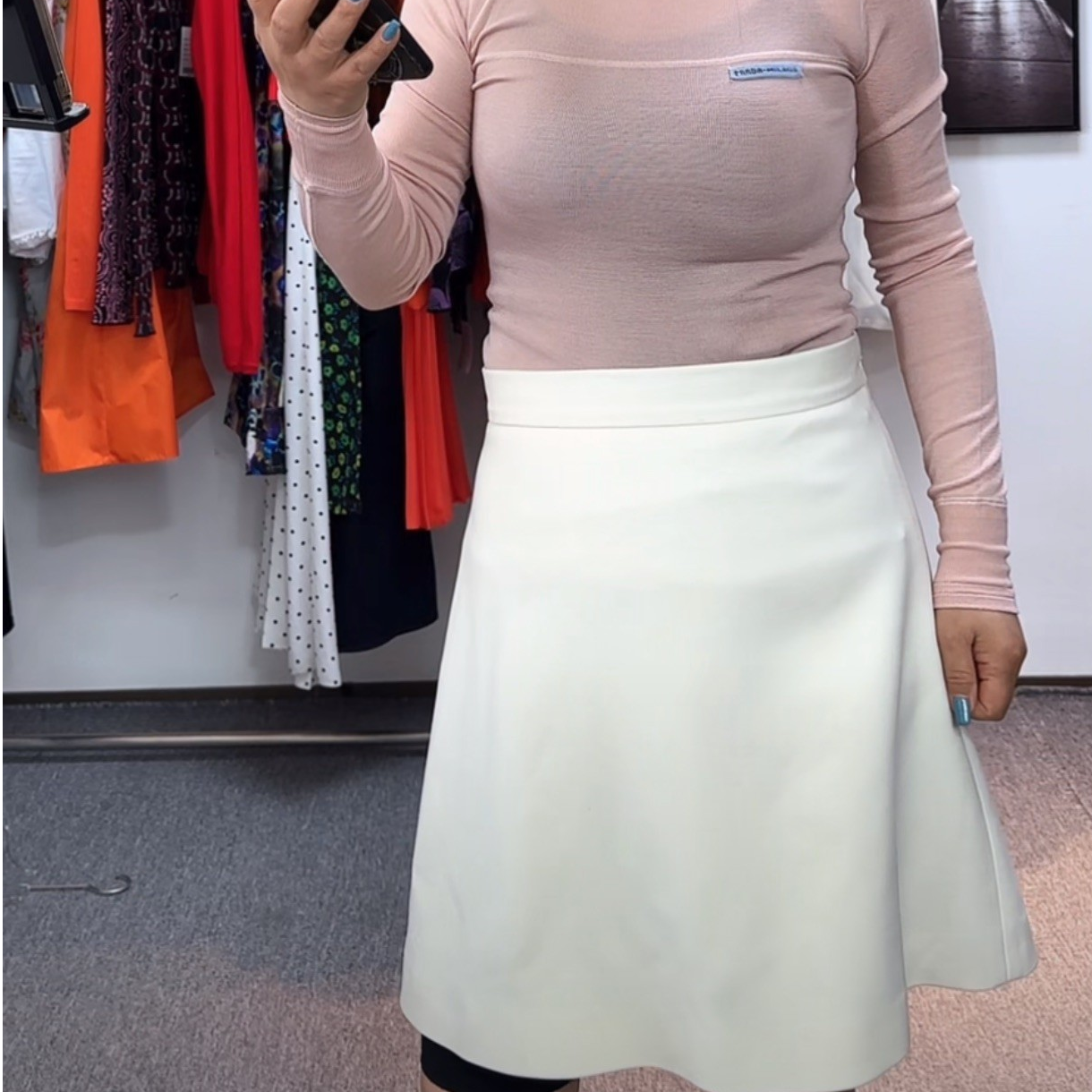 未使用 Prada/普拉达 女士白色A字短裙155741