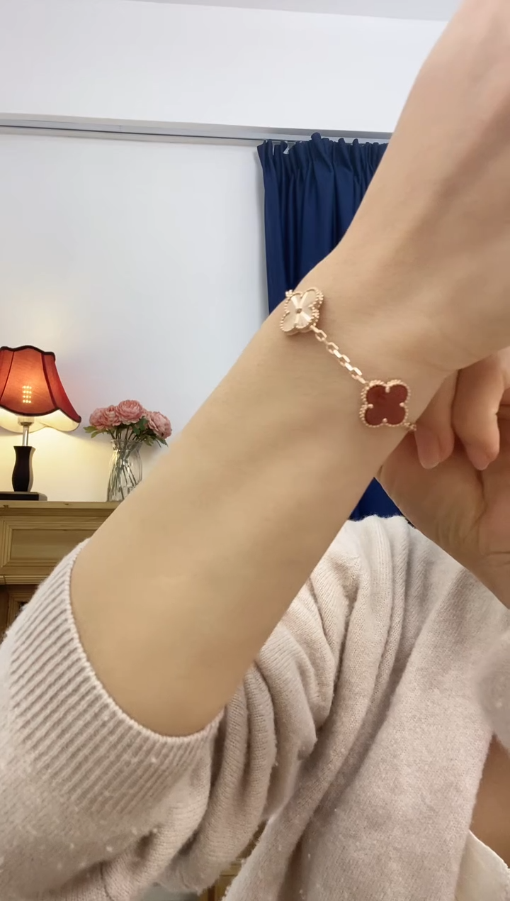 【闪购商品】玛瑙/玉髓手链18K金镶嵌手链