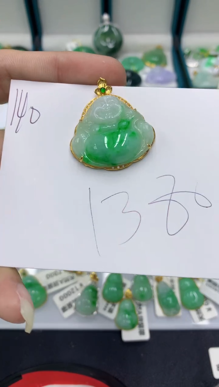 【闪购商品】翡翠颈饰18K金镶嵌翡翠