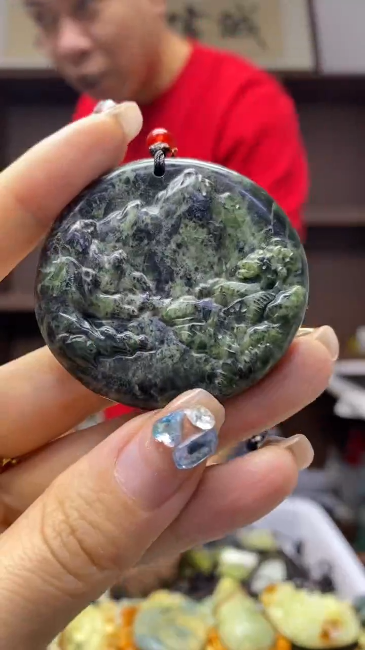 未镶嵌岫玉挂件 