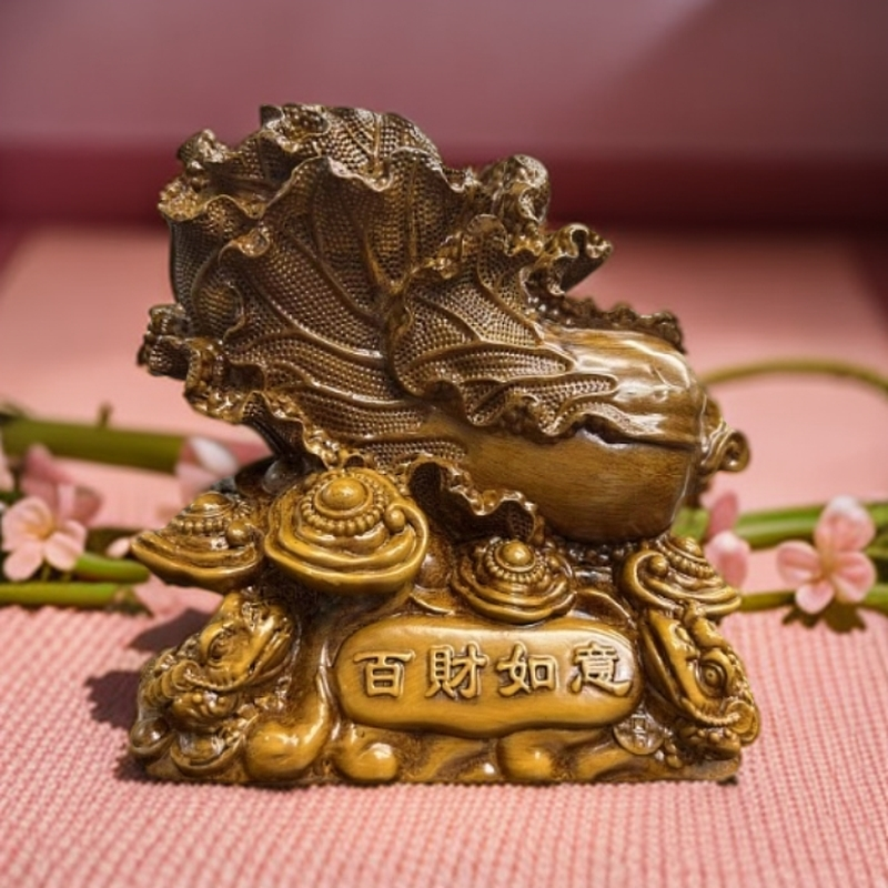 小白菜百财如意摆件家居客厅办公室装饰品乔迁开业送礼工艺品礼品