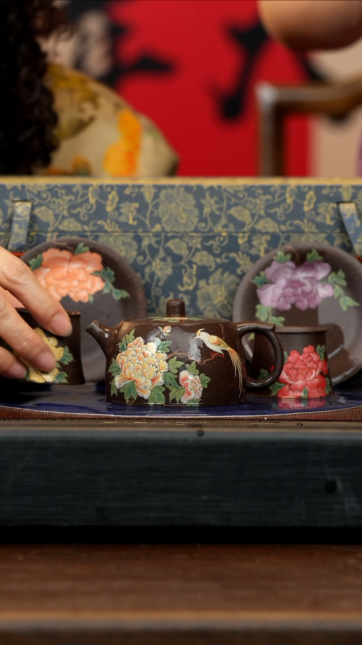 【闪购商品】紫砂茶壶YJY 紫金砂 富贵牡丹