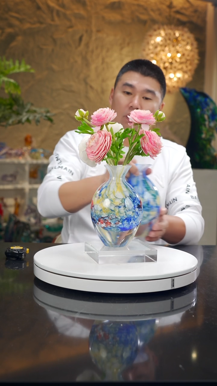 手工艺品琉璃莫奈花园香薰瓶