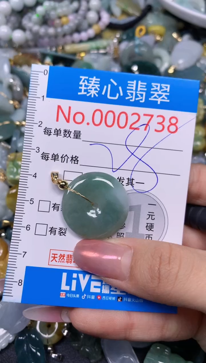 【闪购商品】翡翠颈饰未镶嵌含绳0002738