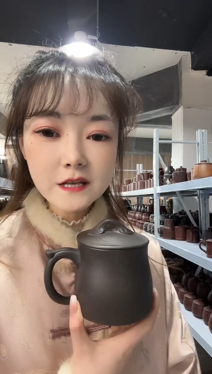 【闪购商品】紫砂盖杯紫砂盖杯石黄如意