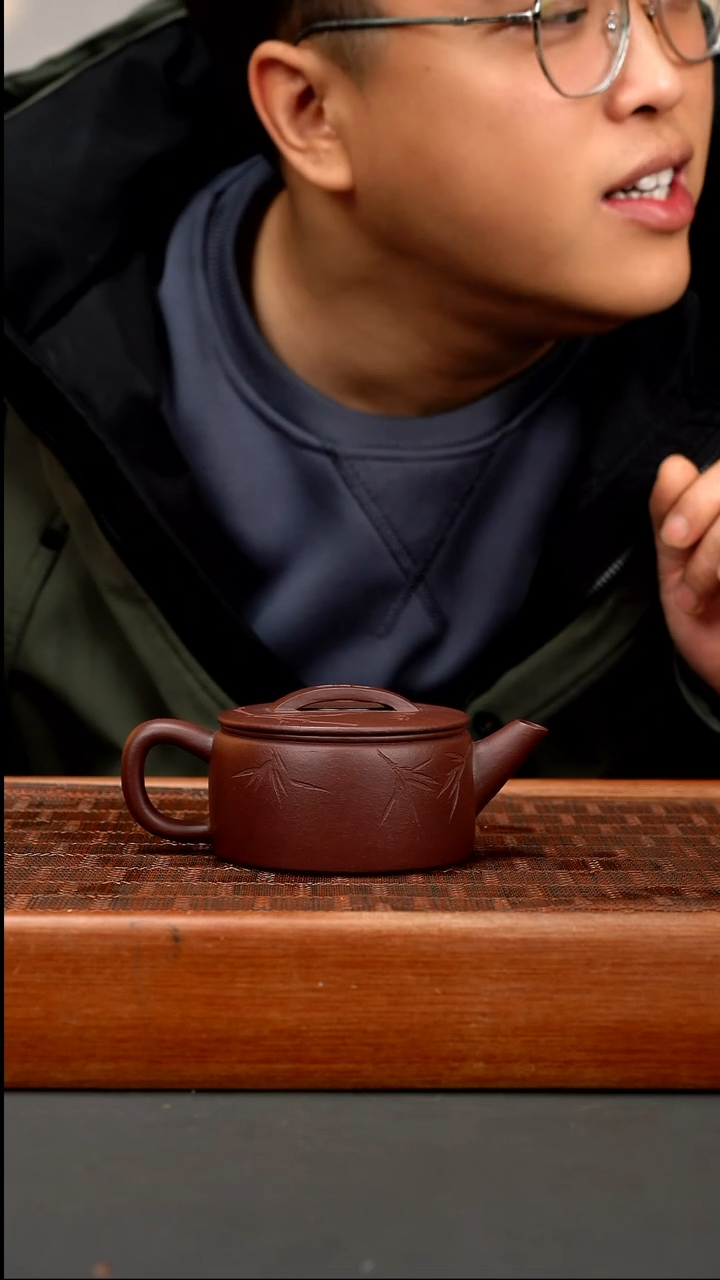 【闪购商品】紫砂茶壶lw  刻绘 汉瓦 紫泥