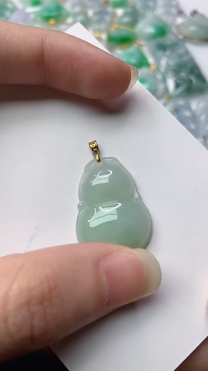 【闪购商品】翡翠颈饰18K金镶嵌4........