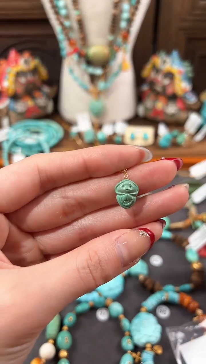 【闪购商品】绿松石提溜18K金镶嵌绿松石提溜