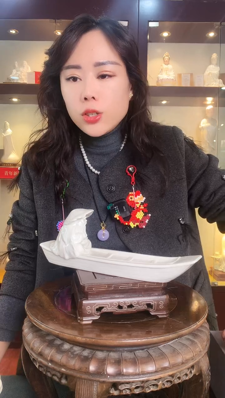 【闪购商品】摆件德化白瓷 寒江独钓