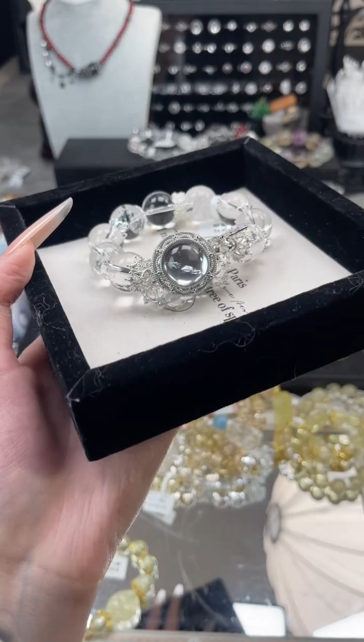 【闪购商品】烟晶手链银S925镶嵌天然水晶 多样性发货