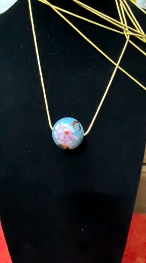 【闪购商品】非遗技艺 景泰蓝3.0圆珠吊坠天蓝