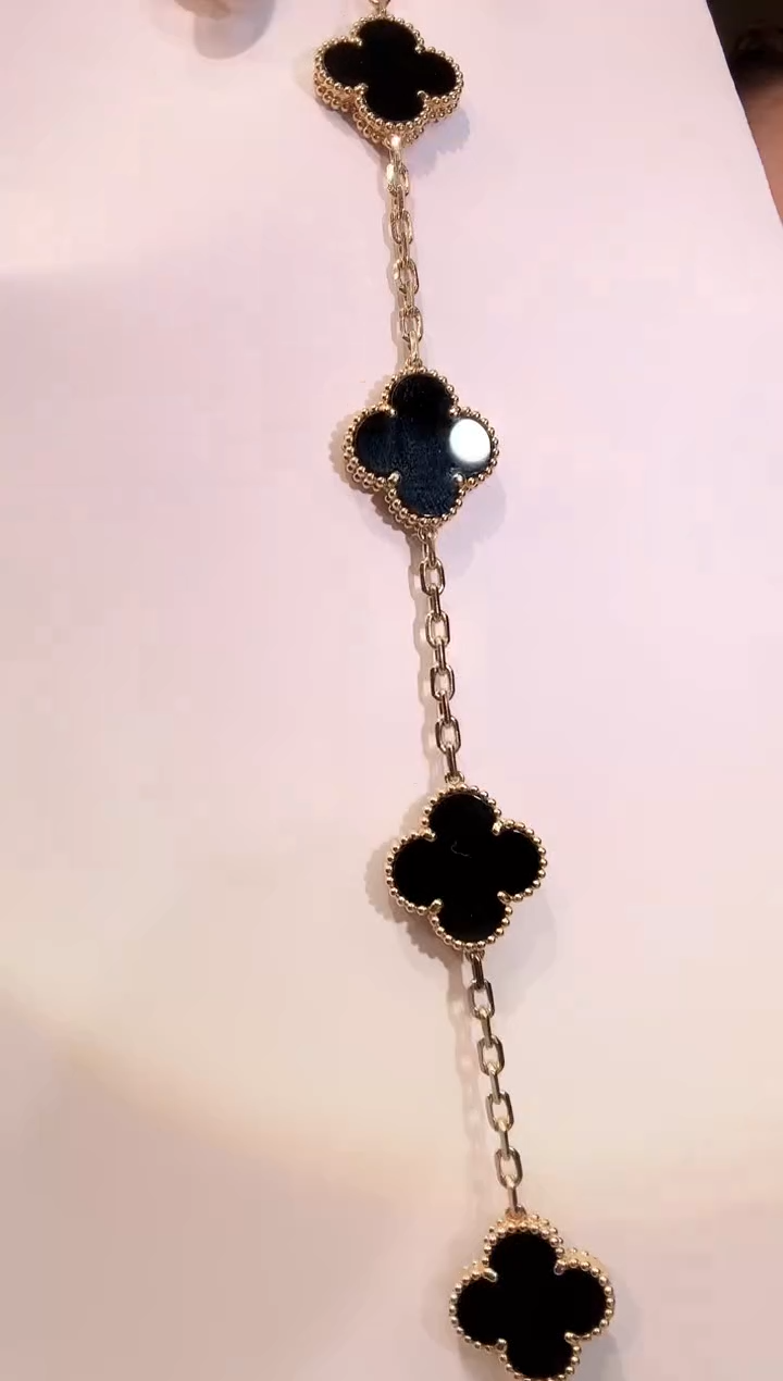 【闪购商品】玛瑙/玉髓手链18K金镶嵌黑K黄