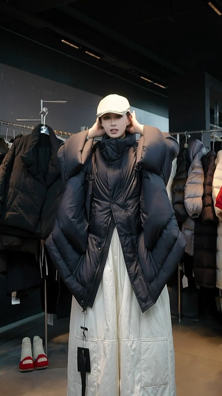 ༄****࿐黑色羽绒外黑色羽绒外