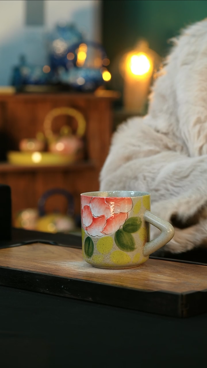 【闪购商品】杯手绘心瓷陶瓷浮力