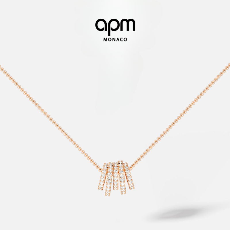 【杨紫同款】APMMonaco多圈可调节项链玫瑰金送女友精致ins首饰商品图