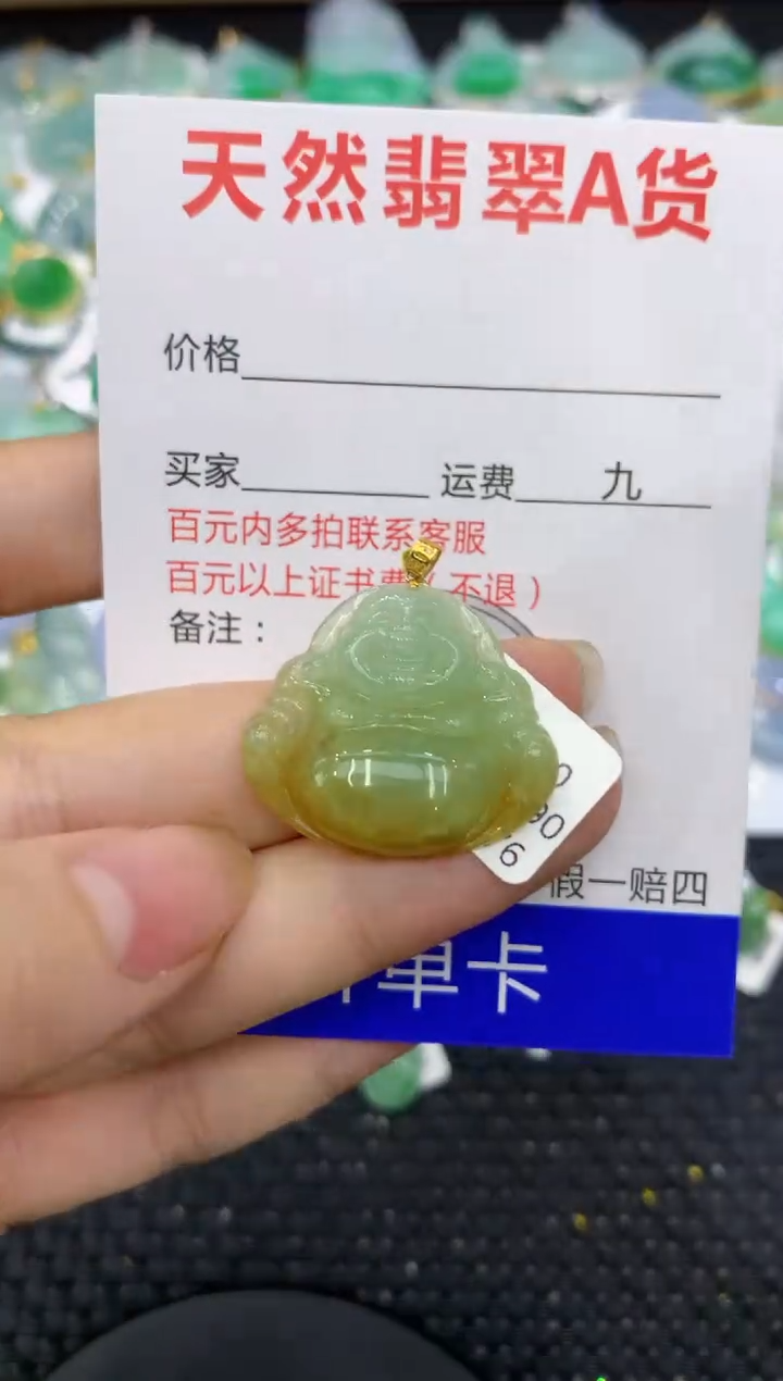 【闪购商品】翡翠颈饰18K金镶嵌11111111111