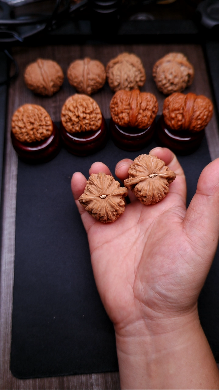 白狮子文玩核桃全品无修