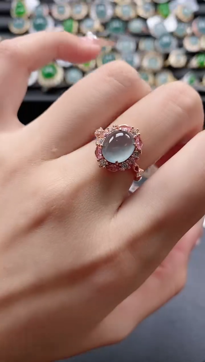 【闪购商品】翡翠戒指银S925镶嵌51511