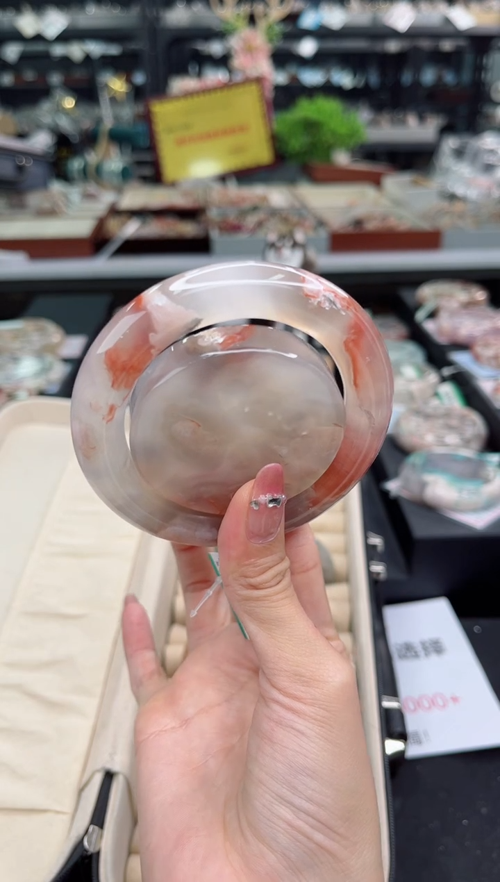 【闪购商品】石英质玉手镯未镶嵌57圈口（赠品镯心）S91585