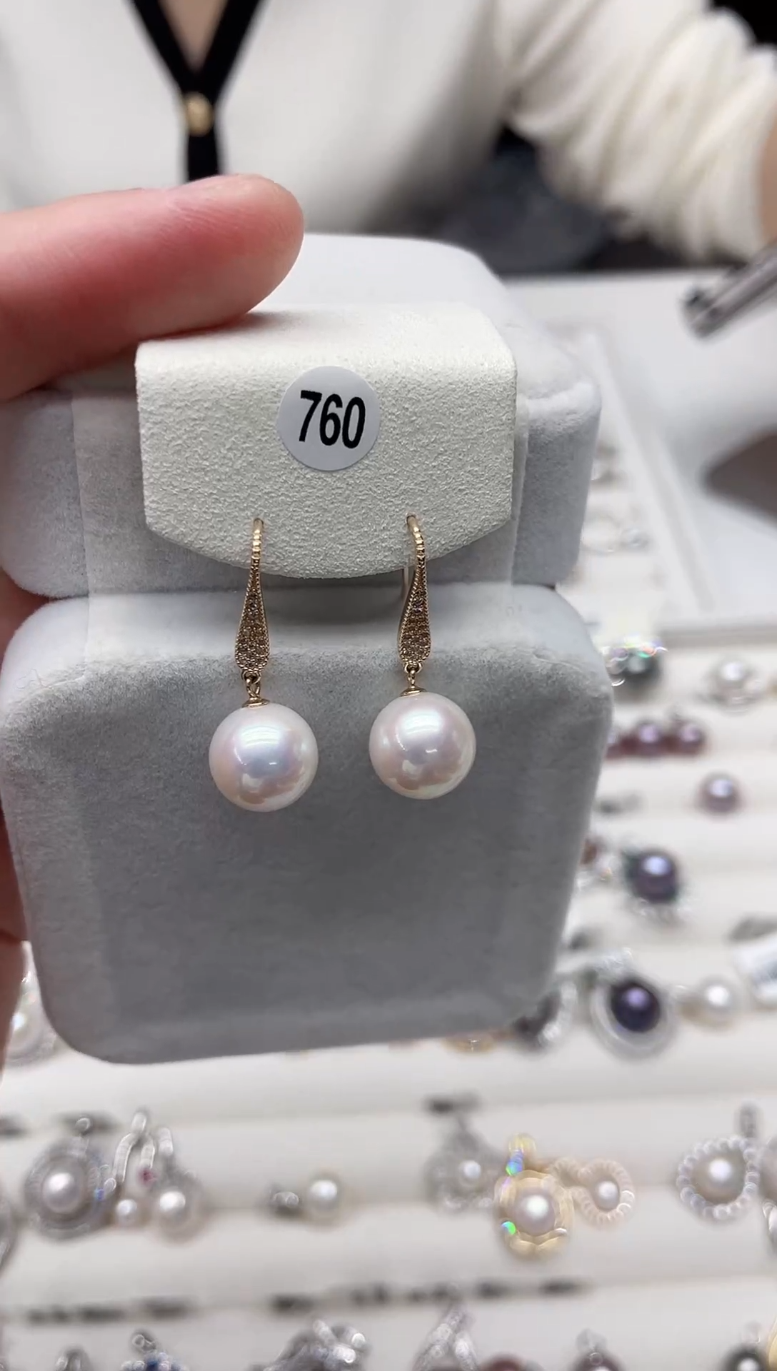 【闪购商品】淡水珍珠耳饰银S925镶嵌耳饰