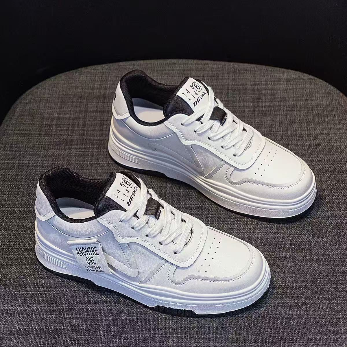 A413休闲板鞋女鞋小白鞋运动鞋休闲鞋圆头厚底女款白金板鞋