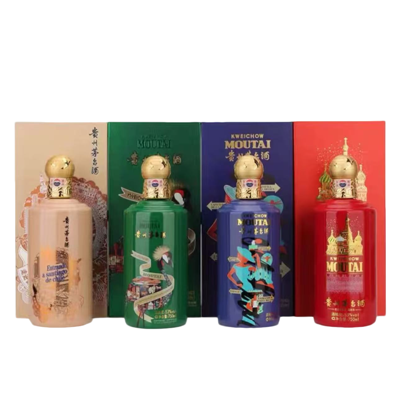 KWEICHOW MOUTAI/贵州茅台走进四国酱香型白酒53度750ml53%Vol750