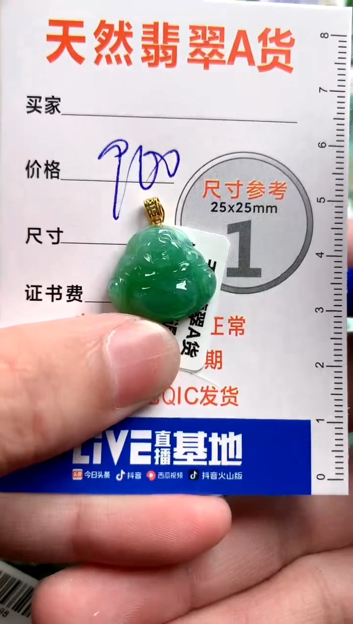 【闪购商品】翡翠颈饰18K金镶嵌0698752760