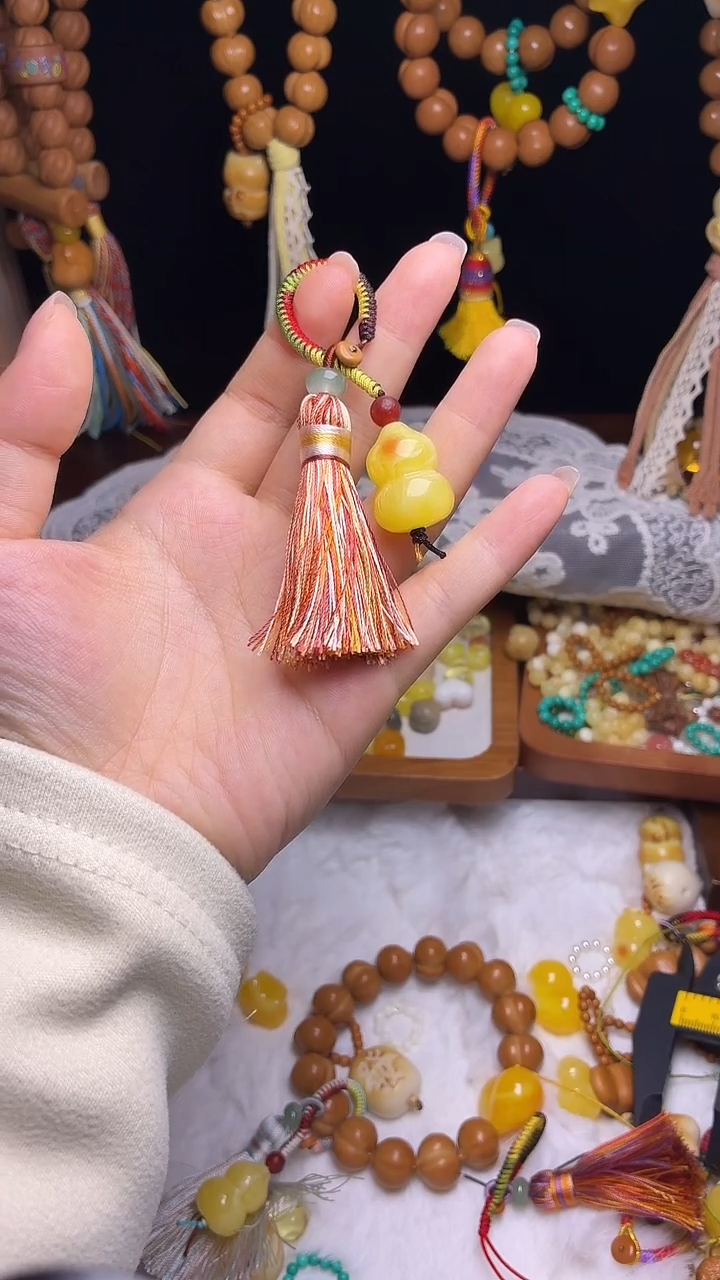 吊坠猴头核桃糖*葫芦流苏吊坠