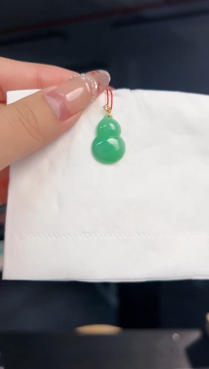 【闪购商品】翡翠颈饰18K金镶嵌缅料A货翡翠/支持复检/一件