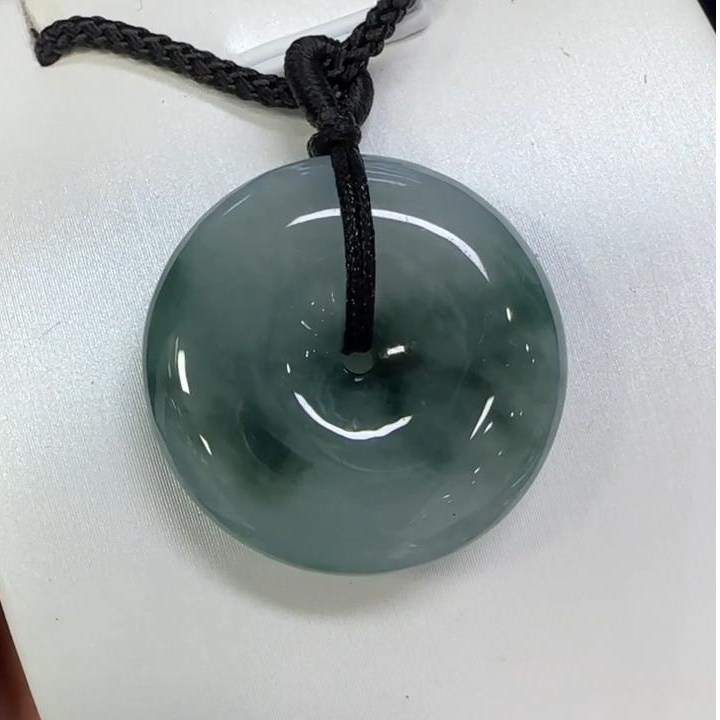 【杰缘珠宝】天然A货翡翠冰飘花平安扣吊坠 多样性发一件