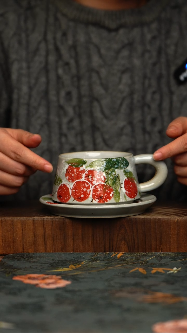 瓷片釉下彩手工手绘同款