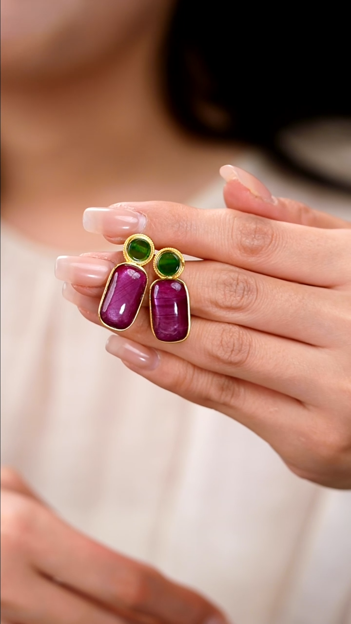 未镶嵌耳饰红宝石耳坠35