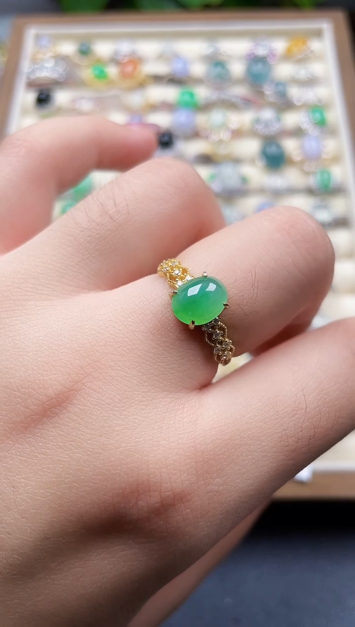 银S925镶嵌戒指翡翠47