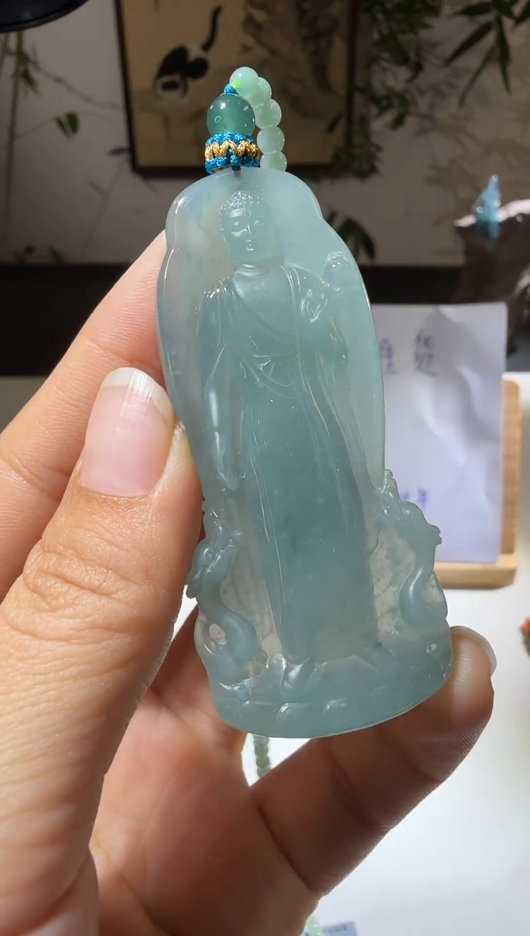 吊坠(不含链)未镶嵌翡翠观音