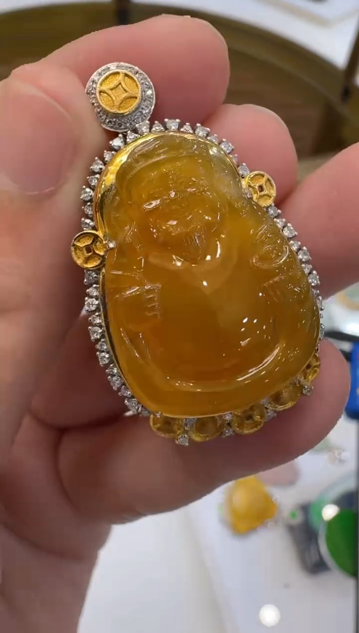 【闪购商品】翡翠吊坠(不含链)18K金镶嵌多样性团购发一件