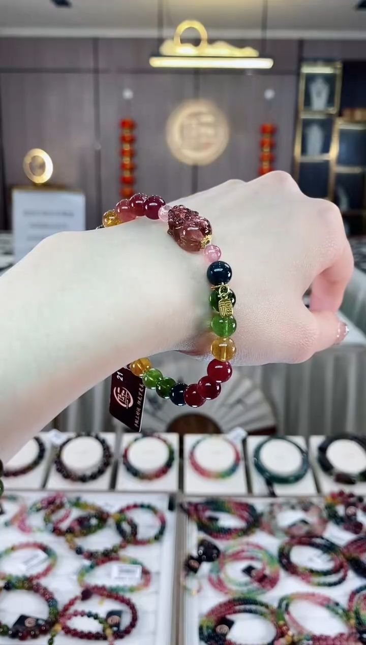 【闪购商品】单圈手串7mm+未镶嵌碧玺一物一证dan