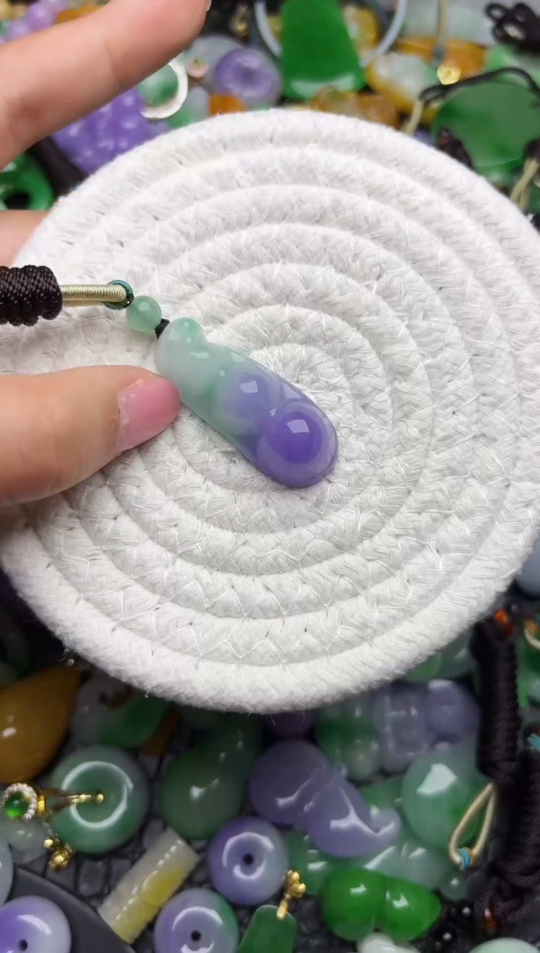 颈饰未镶嵌翡翠缅甸翡翠吊坠