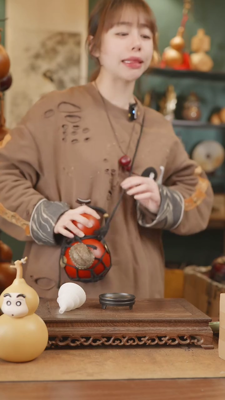 【闪购商品】35号精品天然大漆工艺防渗内胆酒葫芦~