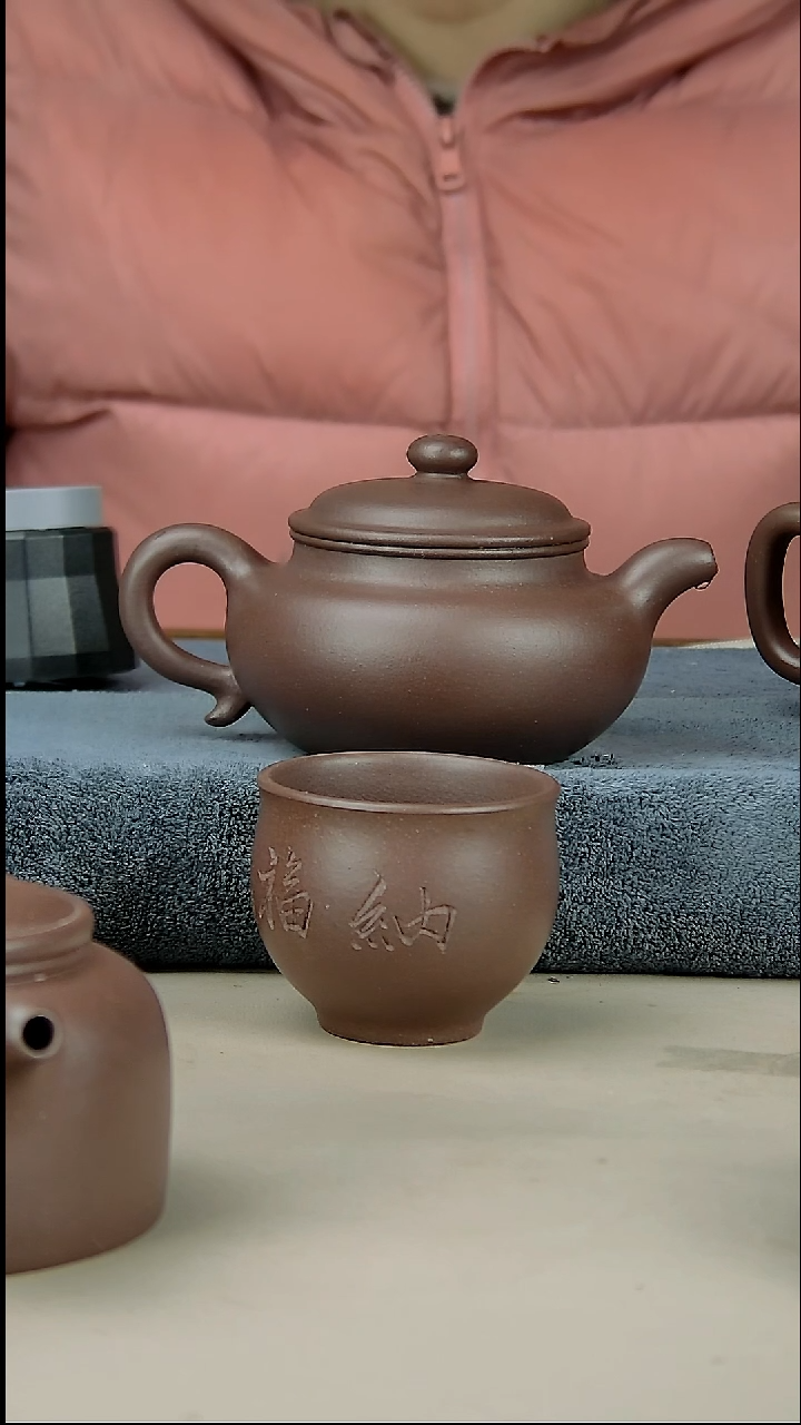 茶壶紫砂仿古加一个杯子