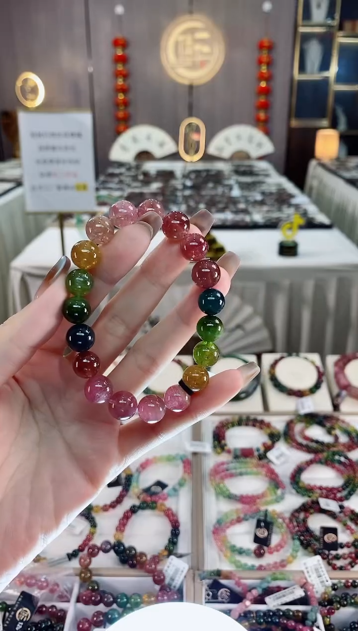 单圈手串10mm+未镶嵌碧玺dan多样性发货一条