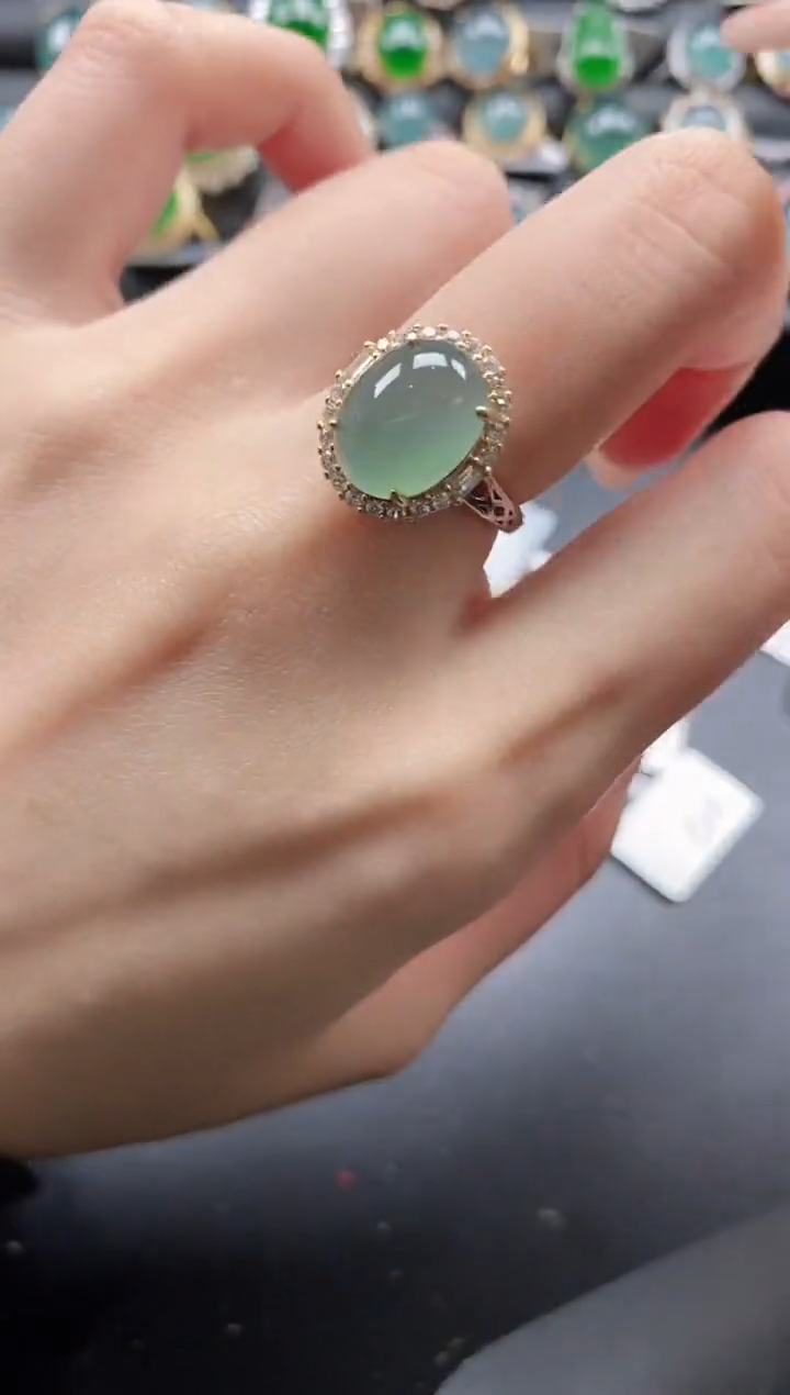 【闪购商品】翡翠戒指银S925镶嵌1111