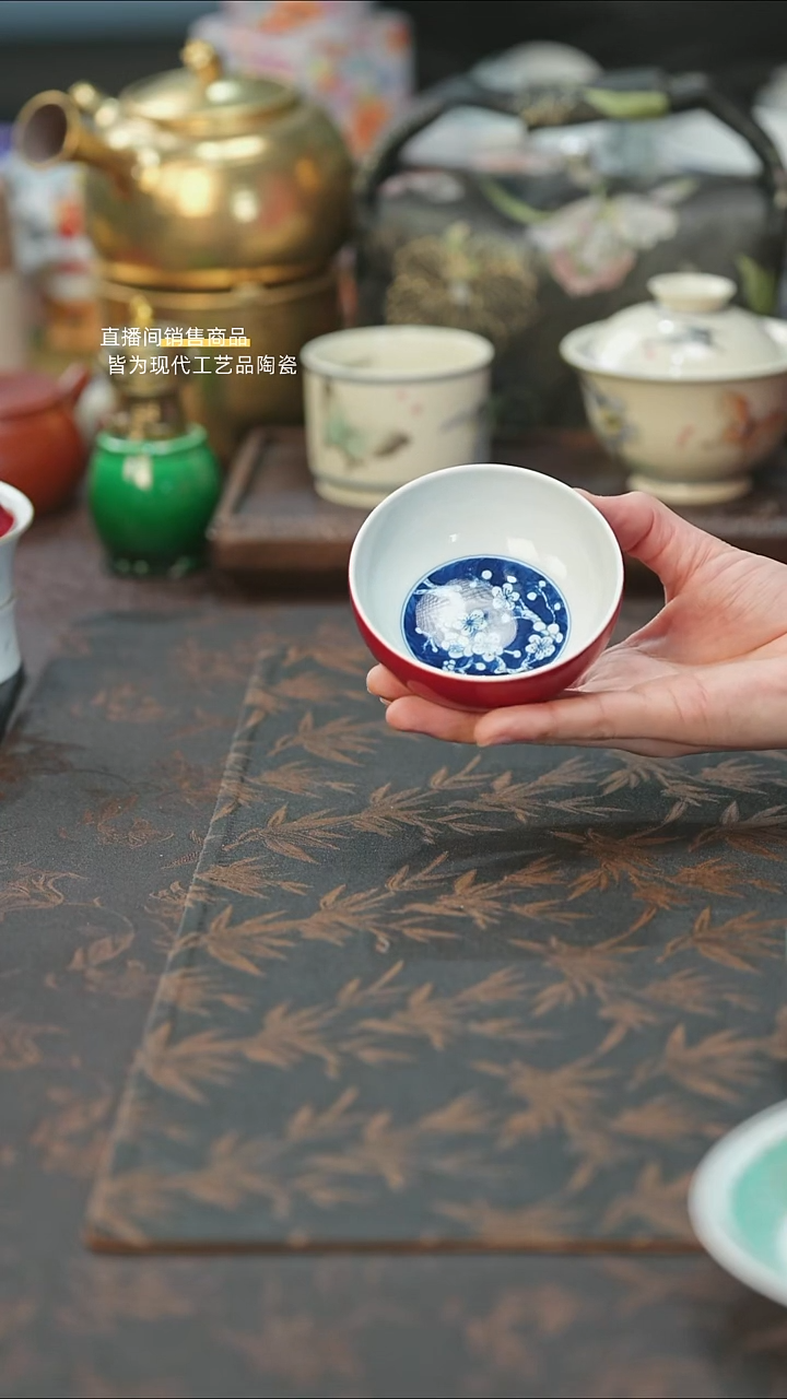 景德镇陶瓷杯碗柴烧多人