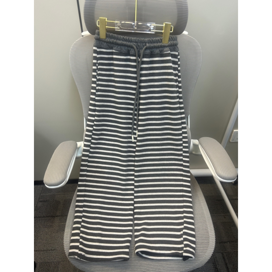 【断码清货】2025春时尚韩版简约条纹宽松休闲裤 D288 288 R Q