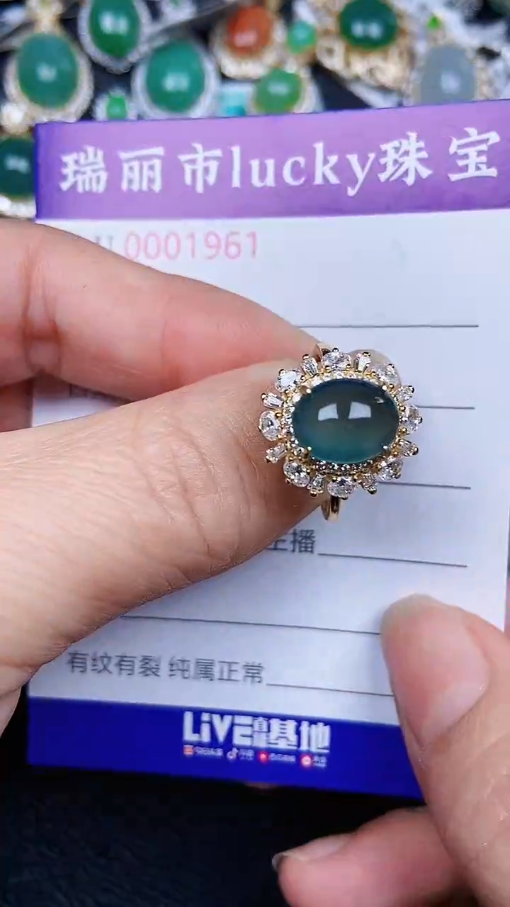 颈饰银S925镶嵌翡翠1961