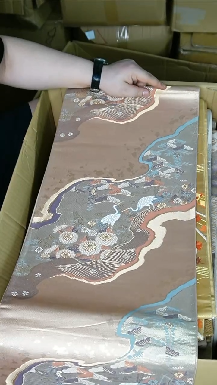 织绣织锦4六通仙鹤小花